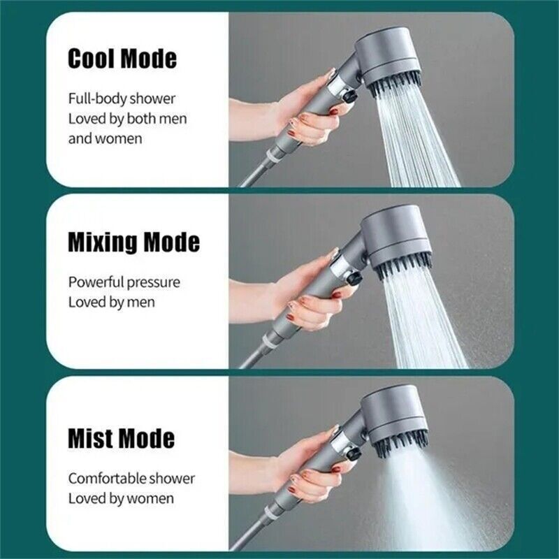 3 Modes Shower Head With Filter