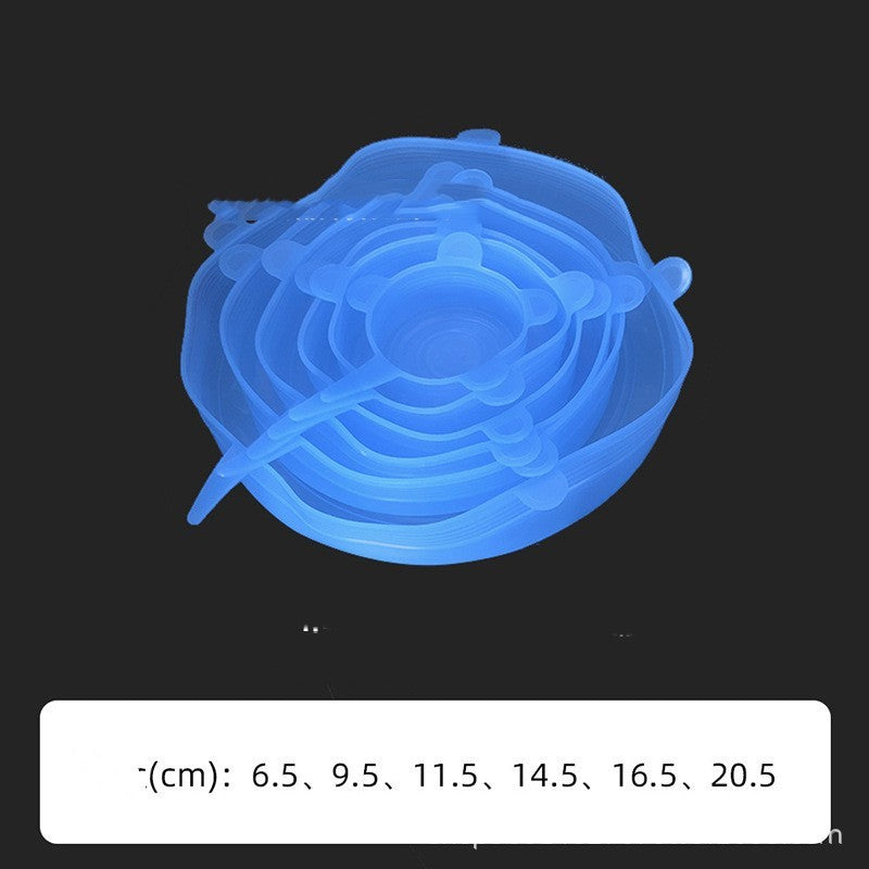 Silicone Preservation Seal Reusable Bowl Lids 6 Pieces