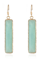 Natural Stone Drop Earrings