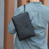 Men's Casual Woven Business Clutch And Shoulder Bag