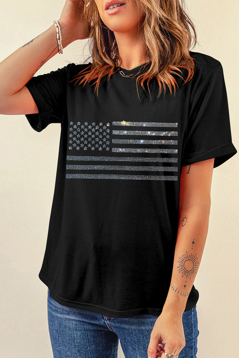 Flag Round Neck Short Sleeve